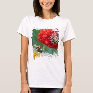 T-shirt Bourdon et Coquelicot Nature Moderne