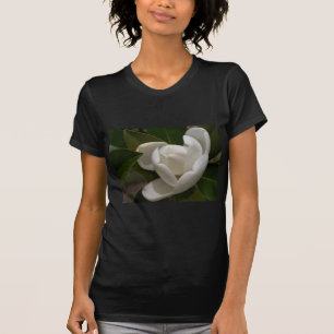 T-shirt bourgeon de fleur de magnolia du sud blanc