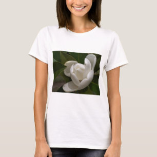 T-shirt bourgeon de fleur de magnolia du sud blanc