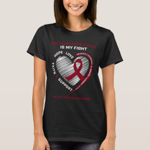 T-shirt Bourgogne Cancer du Sang Mamaw Lutter contre le my