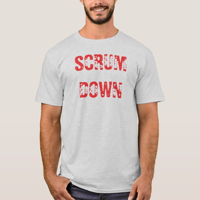 T-SHIRT BOUSCULADE VERS LE BAS (Devant)