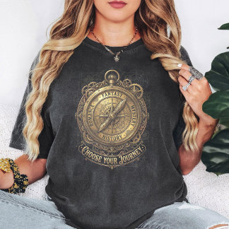 T-shirt Boussole Steampunk Choisissez Votre Voyage