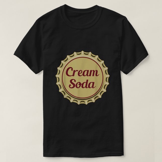 T-shirt Bouteille de boisson gazeuse de crème Soda (Design devant)