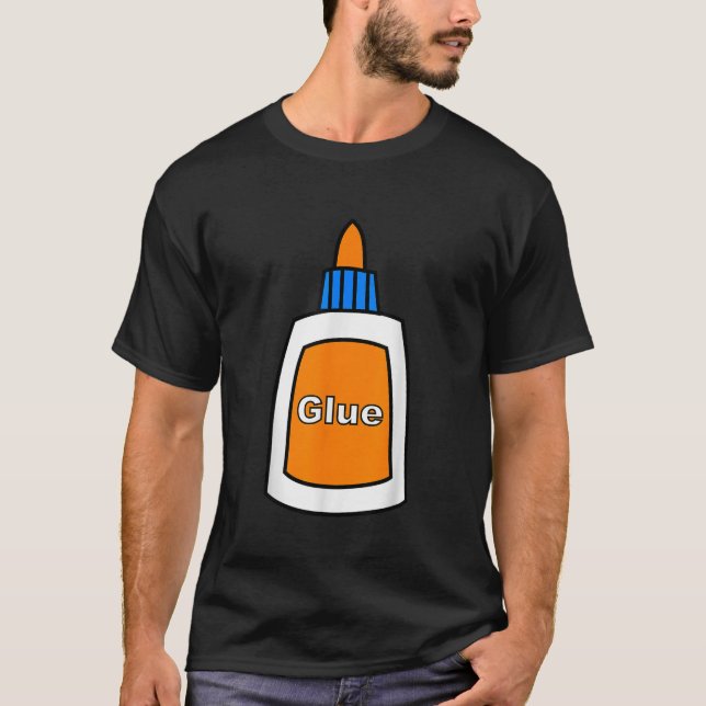 T-shirt Bouteille de colle Funny Approvisionnement scolair (Devant)