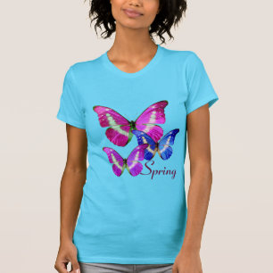 T-SHIRT BOUTEILLES DE PRINTEMPS BLEU ROSE