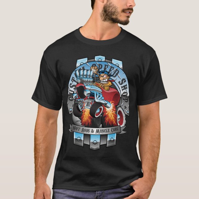 T-shirt Boutique à vitesse personnalisée Voitures à chaud  (Devant)