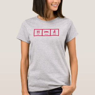 T-shirt Boutique drôle rose Manger Dormir Récompense de ma