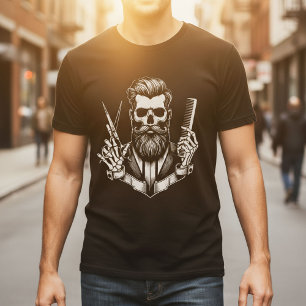 T-shirt Boutique Vintage de barbier de ciseaux à capuchon
