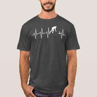 T-shirt Bouton à battement de coeur de curling