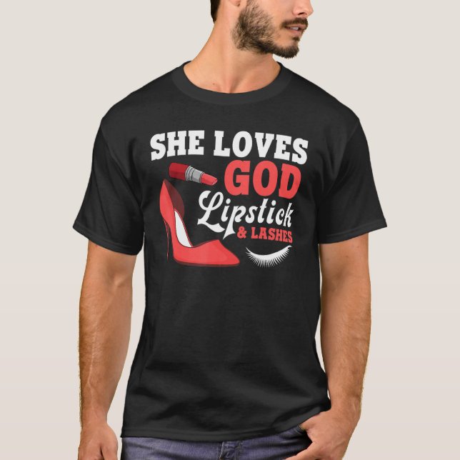 T-shirt Bouton à lèvres amusant pour les femmes filles Bag (Devant)