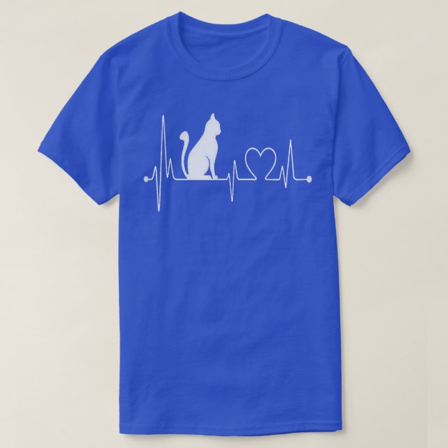 T-shirt Bouton cardiaque du chat  (Design devant)