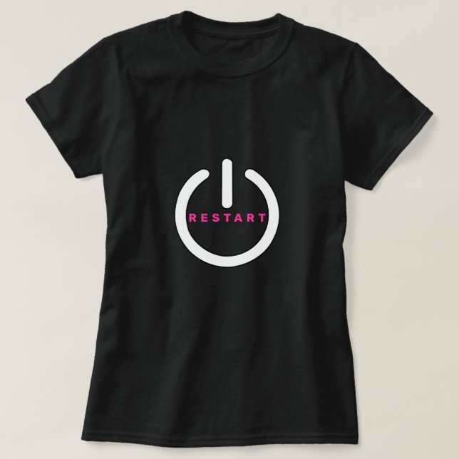 T-shirt bouton de réinitialisation - Drôle (Design devant)
