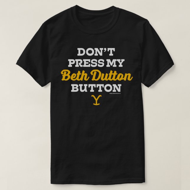 T-shirt Bouton Dutton de Beth Yellowstone (Design devant)