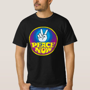 T-shirt Bouton Retro Vintage Peace Now