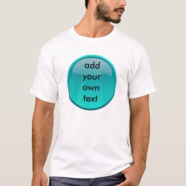 T-shirt bouton vert de seafoam (Devant)
