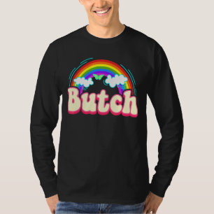 T-shirt Boutons arc-en-ciel Femme Lesbian Pride Tomboy Q