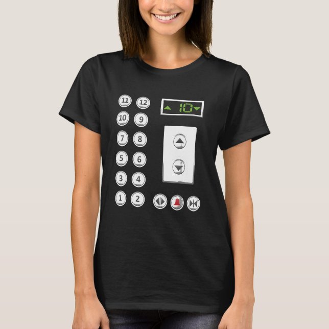 T-shirt Boutons ascenseur (Devant)