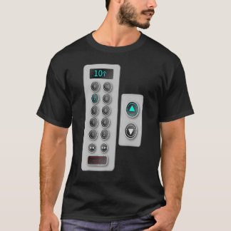 T-shirt Boutons de l'ascenseur Fermeture mécanique Ascense