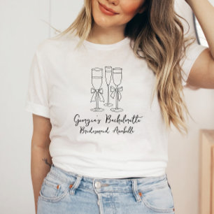 T-shirt Bow Girls Weekend Script moderne Bachelorette