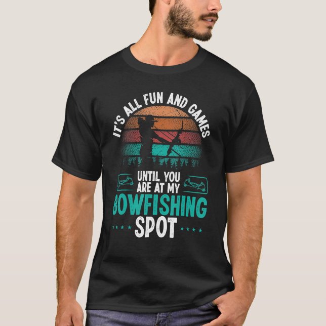T-shirt Bowfisher Airboat Fisherman Bowfishing Spot Bowfis (Devant)