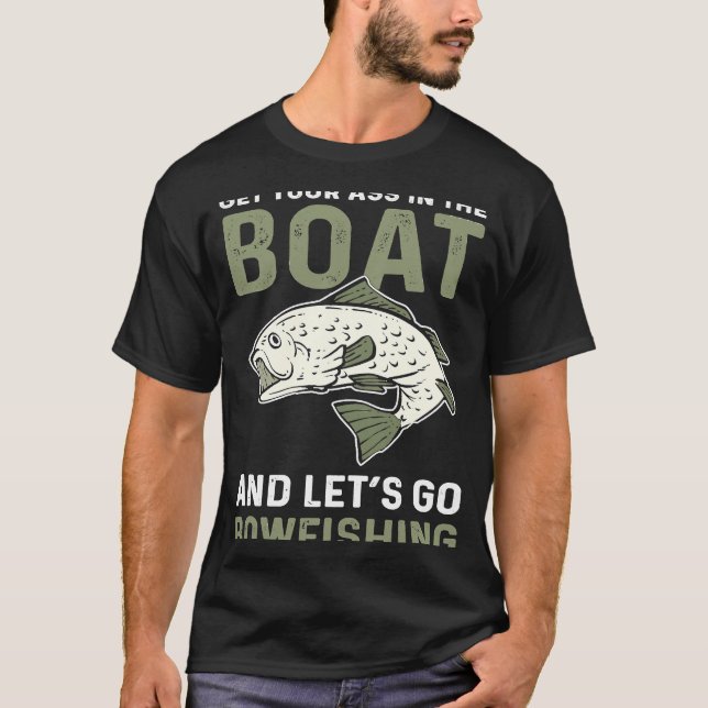 T-shirt Bowfisher Bowhunting Letu2019s Go Bowfishing (Devant)