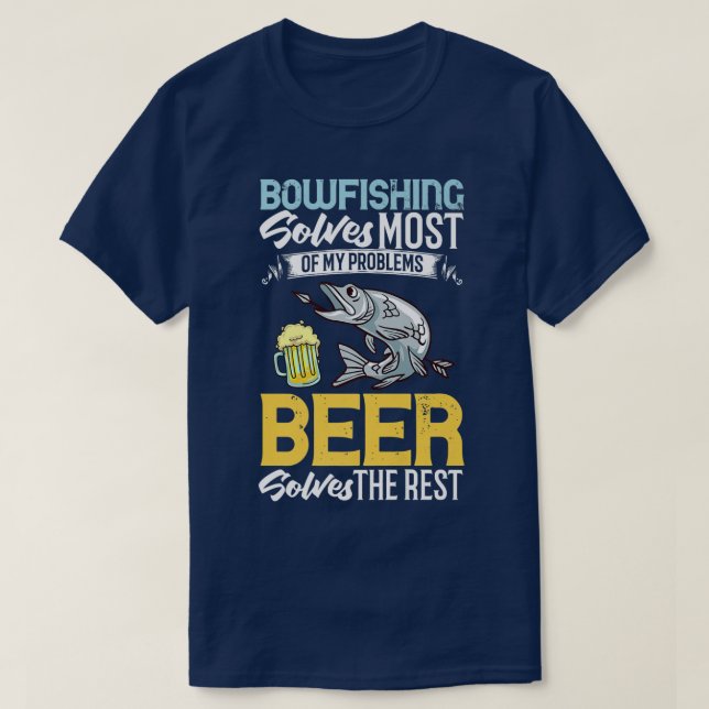 T-shirt BowFishing Bow Lights Flèches Crossbow Bowfisher 2 (Design devant)