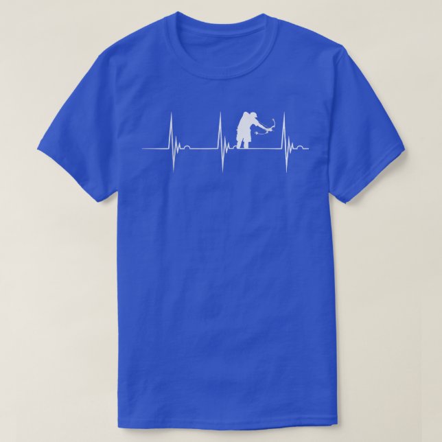 T-shirt BowFishing Bowfisher Fish Bowpêchman Heartbeat E (Design devant)