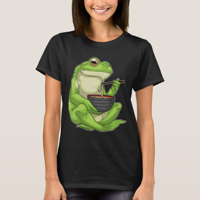 T-shirt Bowl de grenouille Ramen (Devant)