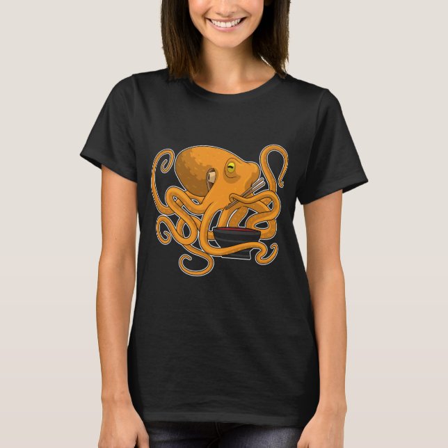 T-shirt Bowl de Ramen d'Octopus (Devant)