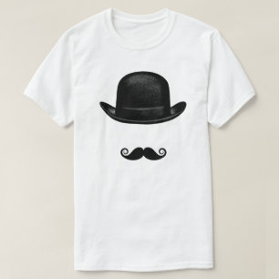T-shirt Bowler et Mustache