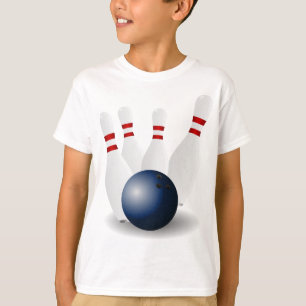 T-shirt bowling-155946 quilles de quilles neuf épingles t