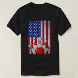 T-shirt Bowling American Flag 4 juillet pour Bowler