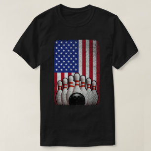 T-shirt Bowling American Flag 4 juillet pour Bowler