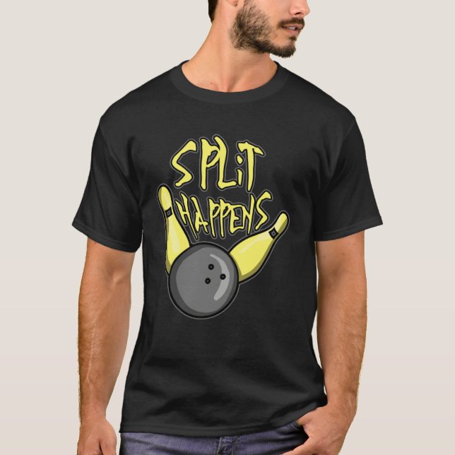 T-shirt Bowling Ball Game Pins Bowl Sports Perfect Idea (Devant)