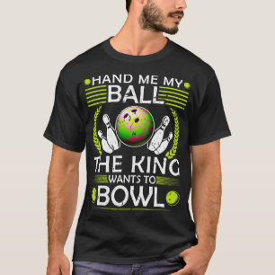 T-shirt Bowling Ball King Bowl Hommes Bowler
