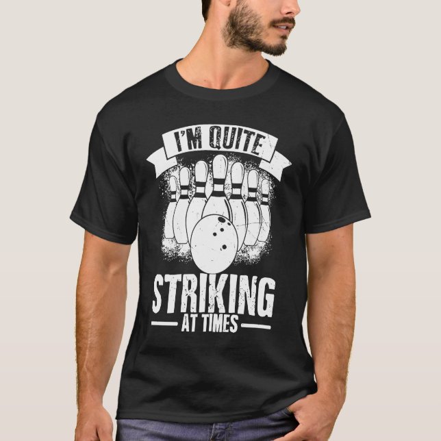 T-shirt Bowling Ball Pin Bowler Strike Bowling Fanatic Bow (Devant)