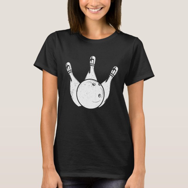T-shirt Bowling Ball Pin Bowler Strike Bowling Legend Bowl (Devant)
