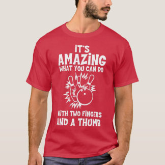 T-shirt Bowling Bowler 2 doigts et 1 pouce Classic TShir