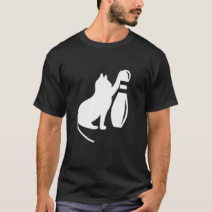 T-shirt Bowling Cat Cute Bowler Lecteur