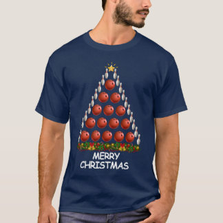 T-shirt Bowling Christmasree Joyeux garçon de Noël