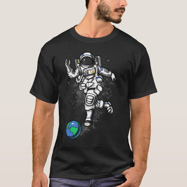 T-shirt Bowling de l'astronaute spatial (Devant)
