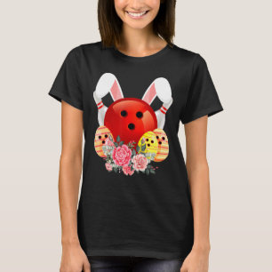 T-shirt Bowling Easter Bunny Egg 2022 Fleurs de lapin Pasc