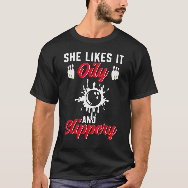 T-shirt Bowling Elle L'Aime Huile Et Slipper Bowler (Devant)