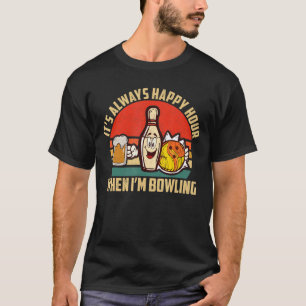 T-shirt Bowling Et Bière Boire Bowl Happy Hour Bowler