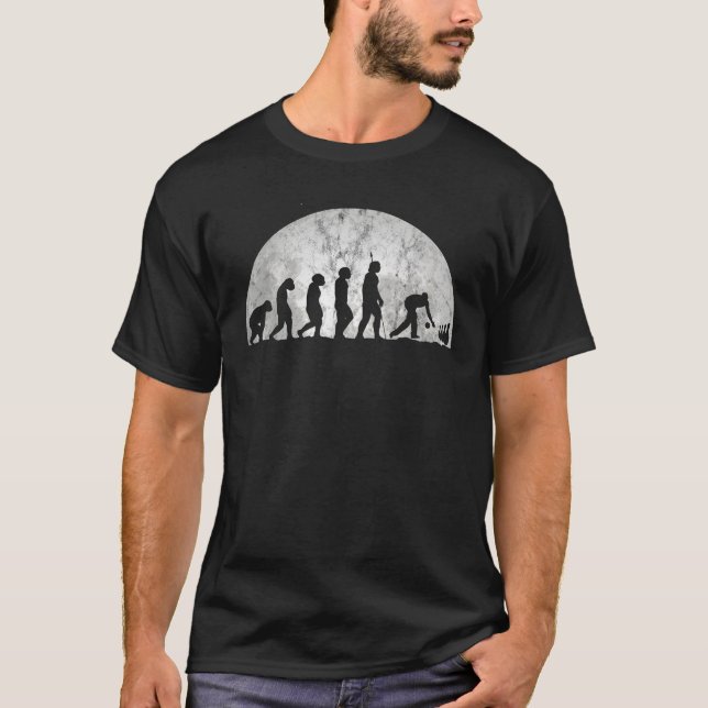 T-shirt Bowling Evolution Evolution Of Man Cones Skittle (Devant)
