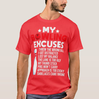 T-shirt Bowling Excuse Drôle Dire Pour Bowlers T
