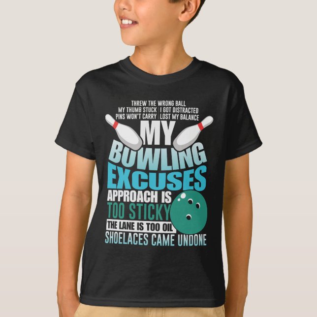 T-shirt Bowling Exprime Funny Bowling Ball Strike Sport (Devant)
