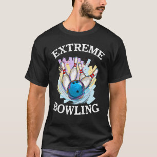 T-shirt Bowling Extreme Pins Bowling Ball Femmes M