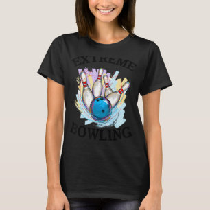 T-shirt Bowling Extreme Pins Bowling Ball Femmes M