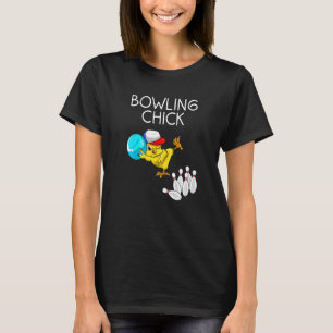 T-shirt Bowling Femmes Cute Bowling Chick Sports Athlète